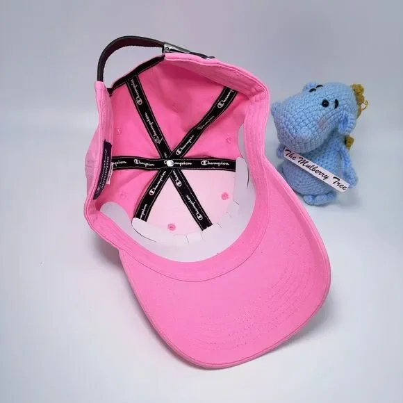 Champion Authentic Classic Pink Baseball Hat Cap Adjustable NWT - Picture 4 of 8